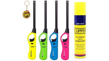 Cuatro mecheros encendedores para barbacoa de la marca Clipper