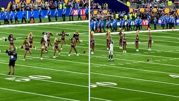 Greg Zuerlein’s viral warm-up with the Vikings cheer team steals the show in London!