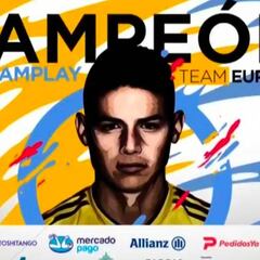 James Rodriguez, campeón de la Champlay tras vencer en la final a Dybala