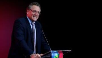 Jerome Valcke, este lunes en Sao Paulo en un briefing informativo del Mundial de f&uacute;tbol femenino.