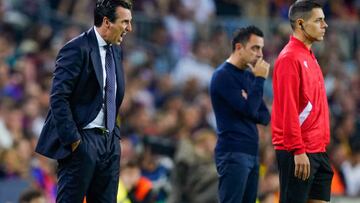 Villarreal CF head coach Unai Emery during the La Liga match between FC Barcelona and Villarreal CF played at Spotify Camp Nou Stadium on October 20, 2022 in Barcelona, Spain. (Photo by Sergio Ruiz / Pressinphoto / Icon Sport)