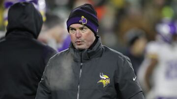Mike Zimmer ha sido el head coach de los Minnesota Vikings desde 2014 y presenta un récord de 71-56-1 en temporada regular y de 2-3 en playoffs.