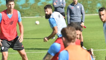 Villalibre, en la sesión de Lezama