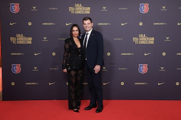 Joan Soler i Ferré, vocal y directivo responsable del fútbol formativo, en la alfombra roja del gran Teatro del Liceu.