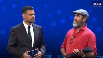 Cantona makes his speech