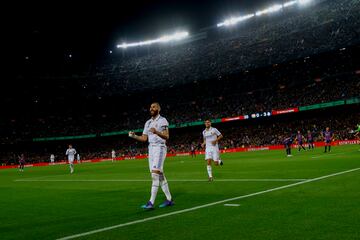 Real Madrid beat FC Barcelona 4-0 at Camp Nou to reach the Copa del Rey final.