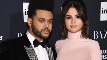 The Weeknd y Selena Gomez en la celebración de Harper's BAZAAR en el Hotel Plaza, Nueva York. Septiembre 08, 2017.
