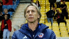 Futbol, Chile vs Albania
Partido amistoso, eliminatorias al mundial 2026.
El entrenador de la seleccion chilena Ricardo Gareca es fotografiado durante el partido amistoso contra Albania disputado en el estadio  Ennio Tardini de Parma, Italia.
22/03/2024
Matteo Ciambelli/Photosport

Football, Chile vs Albania
Friendly match, 2026 World cup qualifiers.
Chiles head coach Ricardo Gareca is pictured during the friendly match against Albania held at the Ennio Tardini stadium in Parma, Italy.
22/03/2024
Matteo Ciambelli/Photosport