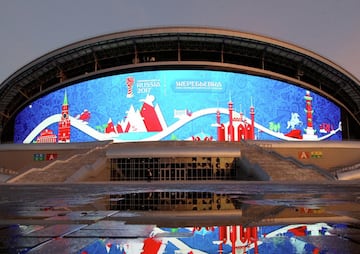 El estadio donde Chile jugará con Alemania tiene dos vidas: la primera cuando se inauguró el 2013 y fue utilizado el Campeonato Mundial de Natación el 2015. Se instaló una piscina en un costado del recinto, que fue retirada después para construir la cancha y entregárselo al Rubin para que iniciara su segunda vida. Tiene capacidad para casi 45 mil personas.