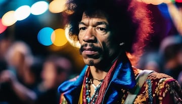 Así se vería Jimi Hendrix en la actualidad, según la Inteligencia Artificial.