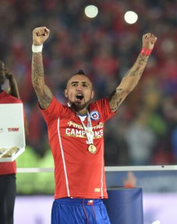 Vidal siempre mostró un gran nivel, y fue pilar en la obtención de la Copa para Chile.