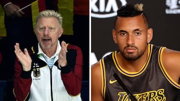 El extenista alem&aacute;n Boris Becker y el jugador australiano Nick Kyrgios.