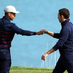 Ryder Cup: Woods message inspires Schauffele, Cantlay as US make flying start