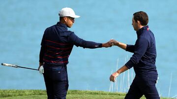 Ryder Cup: Woods message inspires Schauffele, Cantlay as US make flying start