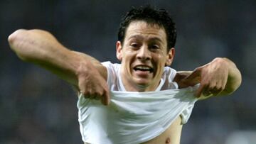 Galletti, tras marcar en el Real Madrid-Zaragoza de Copa.