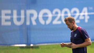 Harry Kane, jugador de la Selección inglesa, durante una sesión de entrenamiento.