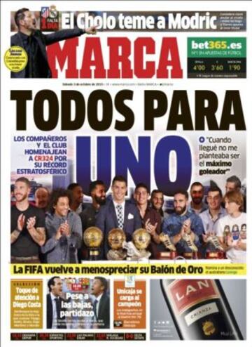 Portadas de la prensa deportiva