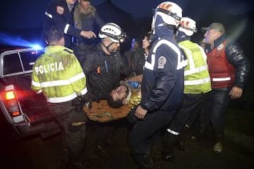 Operaciones de rescate del accidente a¨¦reo del vuelo que transportaba al Chapecoense.