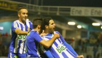 Andy celebra un gol con la Ponferradina