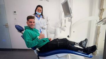 Luca Zidane durante su visita a Vitaldent.
