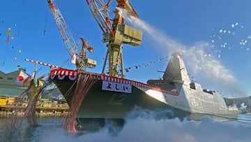 Japan plans to put into service 12 new compact, missile-equipped Mogami‑class warships as a deterrence against China and Russia.