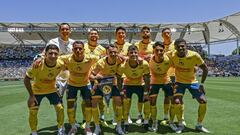     America team group during the game between America and Tigres UANL as part Super Copa MX, Liga BBVA MX match, at the Dignity Health Sports Park, Stadium, on June 30, 2024 in Los Angeles, California, United States.
