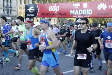 39 edición de la maratón de Madrid. Hoy las calles de Madrid han congregado 33.000 corrredores en las tres carrereas (10 km, medio maratón y maratón)