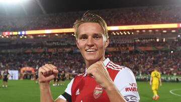 Martin Ødegaard, jugador del Arsenal, durante un partido.