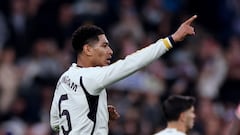 Soccer Football - LaLiga - Real Madrid v Almeria - Santiago Bernabeu, Madrid, Spain - January 21, 2024 Real Madrid's Jude Bellingham celebrates scoring their first goal REUTERS/Isabel Infantes