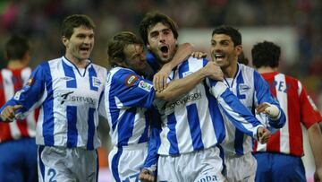 Sarriegi celebra el gol contra el Atlético en 2006.