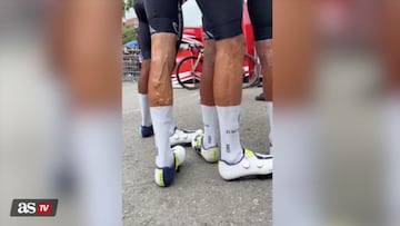 El ciclista español sorprende al mundo. El estado de sus piernas es impresionante luego de dos semanas de competición en La Vuelta.