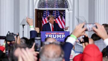 Former U.S. President Donald Trump delivers remarks during an event following his arraignment on classified document charges, at Trump National Golf Club, in Bedminster, New Jersey, U.S., June 13, 2023. REUTERS/Amr Alfiky