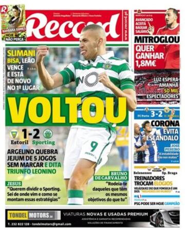 Portadas de la prensa mundial