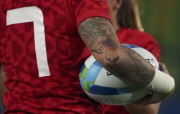 Jen Kish jugador canadiense de Rugby