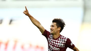 Bojan Krkic celebra su primer gol con Vissel Kobe en Jap&oacute;n