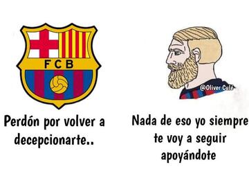 Los memes, sin piedad con la abultada derrota del Barcelona