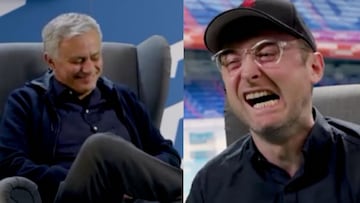 Mourinho, en el espejo: alucina con su otro yo y llora de la risa con la imitación de Emery