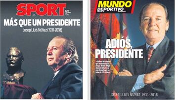Portadas de los diarios Sport y Mundo Deportivo del día 4 de diciembre de 2018.