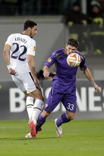 Mario Gomez abrió la cuenta para la Fiorentina.