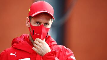 SPA, BELGIUM - AUGUST 30: Sebastian Vettel of Germany and Ferrari walks in the Paddock before the F1 Grand Prix of Belgium at Circuit de Spa-Francorchamps on August 30, 2020 in Spa, Belgium. (Photo by Mark Thompson/Getty Images)