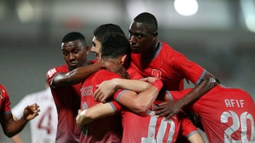 Los jugadores del Lekhwiya celebran un gol en una imagen de archivo.