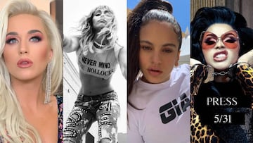 Katy Perry, Miley Cyrus, Rosalía y Cardi B