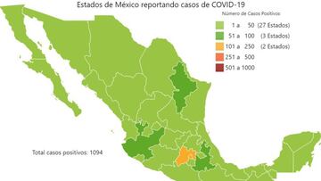 Mapa y casos de coronavirus en M&eacute;xico por estados hoy 30 de marzo