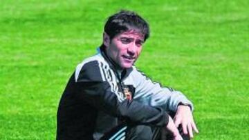<b>TENSIÓN FINAL. </b>Marcelino, durante el entrenamiento de ayer: la recta final no permite más errores.
