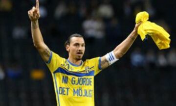 En 2014, ante Estonia, Zlatan consiguió su gol 50 con la Selección de Suecia.