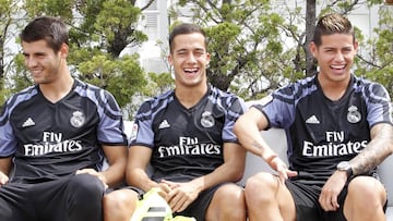 Rotaciones. Morata, Lucas Vázquez y James tienen posibilidades de ser titulares ante el Espanyol. Marcelo repetirá: ya estuvo en el once ante el Sporting de Portugal.