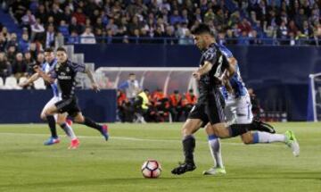 0-1.James Rodríguez marcó el primer gol tras un pase de Marco Asensio.