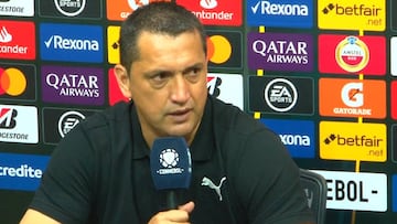 Aldo Bobadilla en rueda de prensa después de golear a Táchira