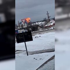 Video shows horrific moment Russian plane crashed