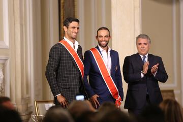 Los dos tenistas colombianos recibieron la Cruz de Boyacá, por parte de el presidente Iván Duque, tras ser campeones de Wimbledon.